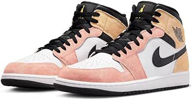 nike Air Jordan 1 Mid SE Flight Club DX4332 800 Magic Ember/Sundial White Black Mens Shoes